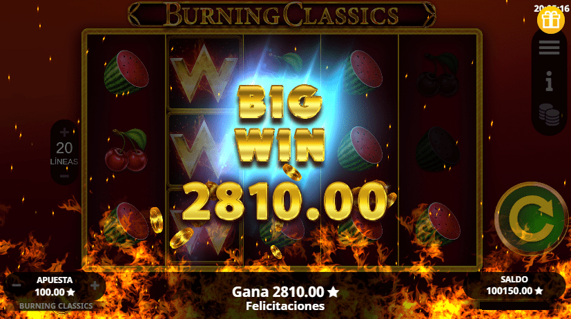 Bonificaciones en Burning Classics